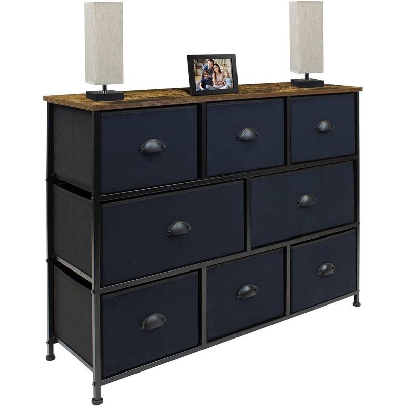 Sorbus 8 Drawers Wide Dresser - Organizer Unit with Steel Frame Wood Top and handle, Fabric Bins - Amazing for household decluttering, 2 of 9