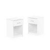 HOMLUX Modern End Table Nightstand Storage Drawer Display Shelf Beside Bedroom - 2 of 4