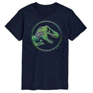 Men's - Jurassic Park - Reptile Texture Coin Logo- Men's Short Sleeve Graphic T-Shirt Short Sleeve Graphic T-Shirt - 1 of 4