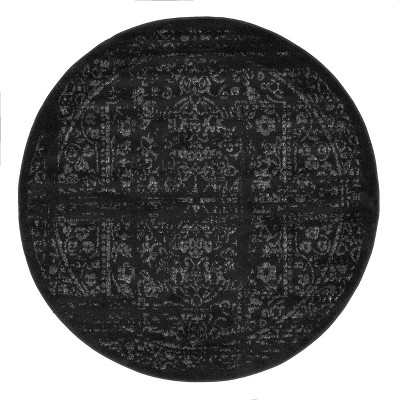 Nuloom Arlena Vintage Traditional Area Rug, Round 8', Black Target