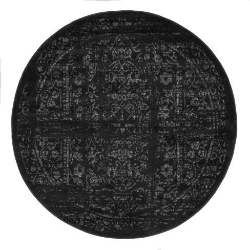 Chelsea HK306 Hand Hooked Area Rug - Black - 4' round - Safavieh