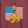 Women's - Disney - Americana Lightweight French Terry Wide Neck Long Sleeve Graphic Shirt - 2 of 4