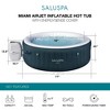 Bestway SaluSpa Miami AirJet 4-6 Person Inflatable Hot Tub Round Portable Outdoor Spa with 140 AirJets and EnergySense Energy Saving Cover, Dark Green - 4 of 4