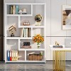Tribesigns 6-Shelf Industrial Bookshelf, 69 Inch Tall Storage Display Staggered Shelves with Sturdy Metal Frame for Home Office, White - 4 of 4
