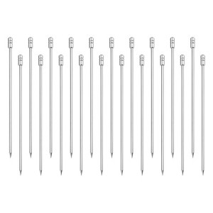 Unique Bargains Stainless Steel Drink Appetizer Cylinder Head Cocktail Picks 4.3" - 1 of 4