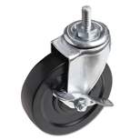 Alera Optional Casters For Wire Shelving 125 lbs./Caster Black 4/Set SW790004
