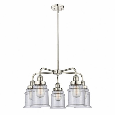 Canton - 5 Light Stem Hung Chandelier In Industrial Style-16.25 Inches Tall and 24 Inches Wide