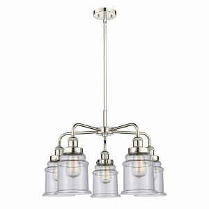 Canton - 5 Light Stem Hung Chandelier In Industrial Style-16.25 Inches Tall and 24 Inches Wide - 1 of 1
