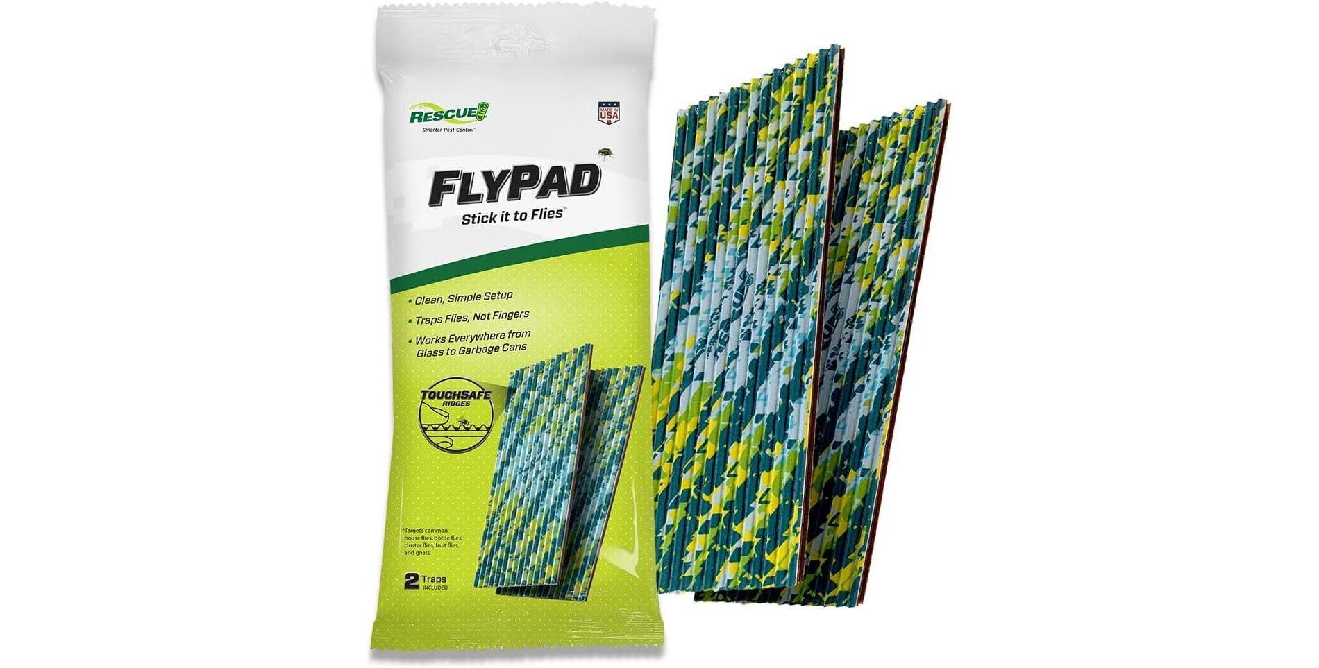 RESCUE! FlyPad � 2 Traps � Sticky Fly Traps for Indoor & Outdoor Use