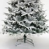 TopComfy Christmas Tree Stand 7ft Snow Flocked Pine Tree with Sturdy Metal Stand, White, 43.31"*14.55"*14.05" - 4 of 4