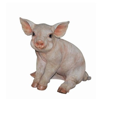 12" Polyresin Medium Sitting Pig Pink - Hi-Line Gift