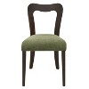 Okak Set of 2 Upholstered Heart-Shaped Hollow Back Dining Chair Without Arm,Wooden Accent Dining Chairs for Dining Room,Kitchen - 3 of 4