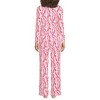 Lands' End Women's Knit Pajama Set Long Sleeve T-Shirt and Pants - 2 of 3
