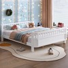 JUJABU Twin XL Size  Wood Platform Bed for Kids, with Safety Guardrails & Detachable Fence - 4 of 4