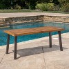 NicBex 32.25" Outdoor Dining Table,Rectangular  Patio Table with Acacia Wood Top for 3-4 Person,Outdoor Furniture,Teak - 2 of 4