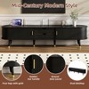 APRILSOUL 74.80" Wooden Oval Fluted TV Stand with Charging Station for TV up to 80", Mid-Century Media Console - 3 of 4