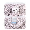 Hudson Baby Infant Girl Plush Blanket with Security Blanket, Leopard, One Size - 2 of 4