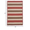 Colonial Mills Stripe It - Terracotta 5 ft. square Square Rug Indoor/Outdoor 100% Polypropylene - 2 of 2