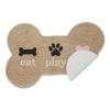 Bone Dry Stone Eat Play Love Bone Shaped Pet Mat - 3 of 4