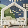 Merax Montessori Floor Bed with Canopy and Full Safety Railings - 2 of 4