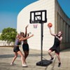 DSVIMOY Basketball Hoop with Height  Adjustable, Portable Basketball Goal System with Stable Base and Wheels, Black, 44"*28"*120" - 2 of 4