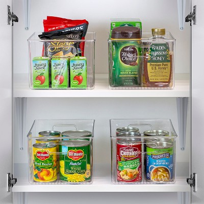 Sorbus 2 Pack Large Clear Storage Bins - for Kitchen, Fridge, Cabinet, Pantry Organization and Storage — фото 6