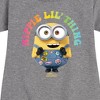 Girls' - Despicable Me Minions - Hippie Lil' Thing Graphic Short Sleeve Fleece Dress - 2 of 4