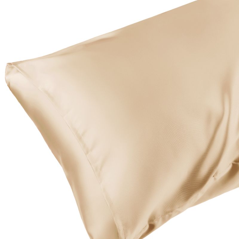 Unique Bargains Satin Hair and Skin Breathable Envelope Closure Pillowcase 2 Pcs, 2 of 7