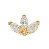 Hollywood Sensation 18K Gold Plated Sterling Silver Golden Blossom Studs with Cubic Zirconia - 3 of 4