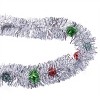 Tinsel Sleigh Bell Ornament Garland (Set of 6) - 2 of 2