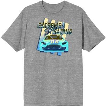 Car Fanatic Blue 06 Race Car Extreme Speed Racing Men's Heather Gray Graphic Tee