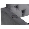 Sapphtopaz Twin Size Daybed Bed Frame with Trundle Velvet Button Tufted Back Upholstered Sofa Bed with USB Charging for Apartment, Bedroom - 4 of 4