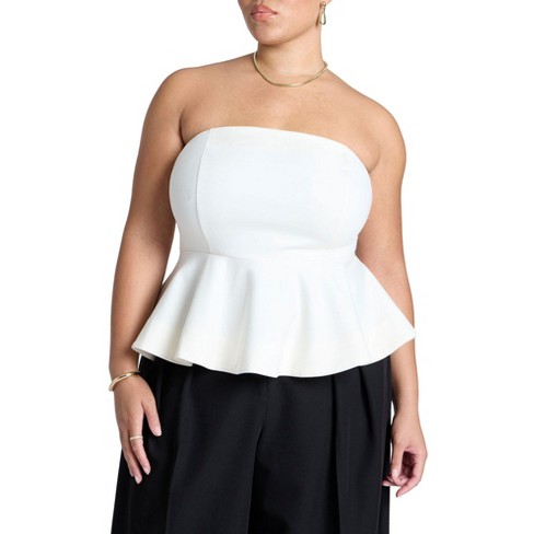 Peplum shirt plus size best sale