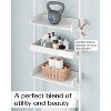 Dcolora Bathroom Organizer, Over The Toilet Storage, 4-Tier Adjustable Wood Shelves for Small Rooms - 4 of 4