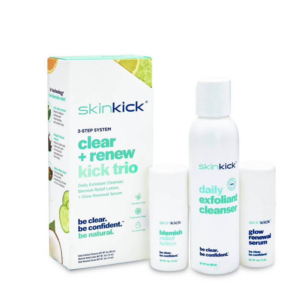 Photos - Cream / Lotion SkinKick Clear + Renew Kick Trio - 3ct