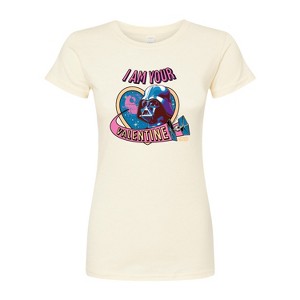 Women's - Star Wars - I Am Your Valentine Darth Vader Fitted Graphic T-Shirt - 1 of 3