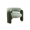 Modern Barrel Accent Chair with Hollow Back, Stylish Curved Arm Side Chair for Bedroom & Living Room - 4 of 4