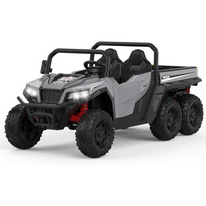 24V 4WD Electric Remote Control Riding Dump Truck, 2 Seats Kids Riding Car with Music Player and LED Lights - 1 of 4