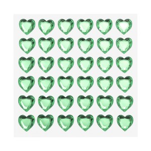 Unique Bargains Heart Shape Self Adhesive Valentine Makeup DIY Rhinestone Stickers 144 Pcs - 1 of 4