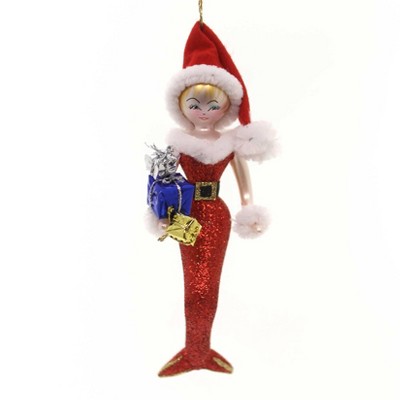 Italian Ornaments 6.75 In Santa Mermaid Ornament Italian Mrs Claus Tree Ornaments