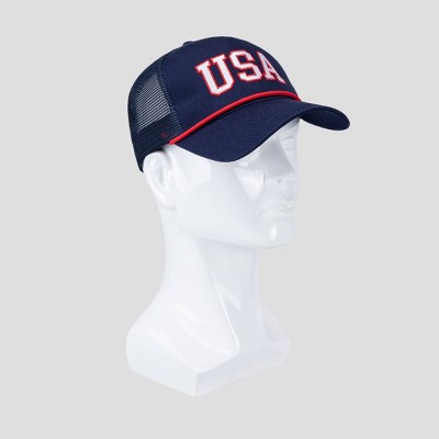 Wemco Men's USA Baseball Hat - Navy Blue