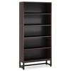 Resenkos Bookshelf, Bookcase Standing Shelf Unts,70.8" Bookcase, Large Bookshelf Organizer with 5-Tier Storage Shelves,Sandalwood Black - 4 of 4