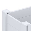 PexFix 51.2 in. L x 13 in. H Outdoor White Rectangular Vinyl Rail and Garden Fence Planter for Vegetables Flowers - 3 of 4