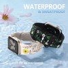 HTUTWOO Floral Band Compatible with Apple Watch Bands 38/40/41/42mm, Flower Engraved Silicone Inlay Dressy Strap for iWatch Series Ultra - 4 of 4