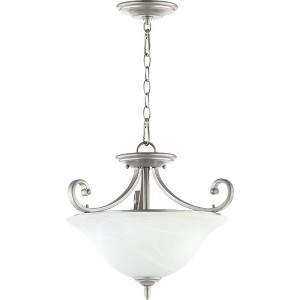 Quorum Lighting Bryant 3-Light Pendant, Classic Nickel, 17.5 Width, 16.5 Height - 1 of 1