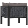 vidaXL Sectional Corner Sofa with Left Armrest for Indoor/Outdoor - Durable and Weather-Resistant Poly Rattan in Anthracite - 4 of 4