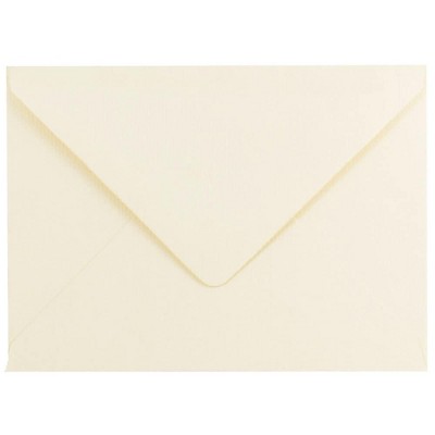 JAM Paper A7 Strathmore Invitation Envelopes w/Euro Flap 5.25x7.25 Ivory Laid 1921402