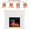 ZAFRO Corner Electric Fireplace with Mantel, TV Stand Electric Fireplace Heater , Bedroom, White - 3 of 4