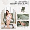 Comfy Nursery Rocking Chair, Teddy Upholstered Glider Rocking Chair with Ergonomic Backrest, Armrest, Side Pocket, Modern Reading Chair - 4 of 4
