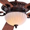 52" Minka Aire Vintage Indoor Ceiling Fan with LED Light Volterra Bronze Walnut Wood Scavo Glass for Living Room Kitchen Bedroom - 3 of 4